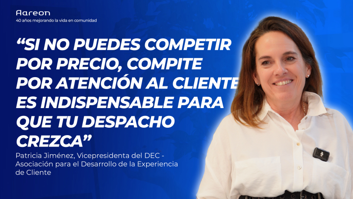 Fotografía de Patricia Jiménez sobre el texto: Si no puedes competir por precio, compite por atención al cliente. Es imprescindible para tu despacho.