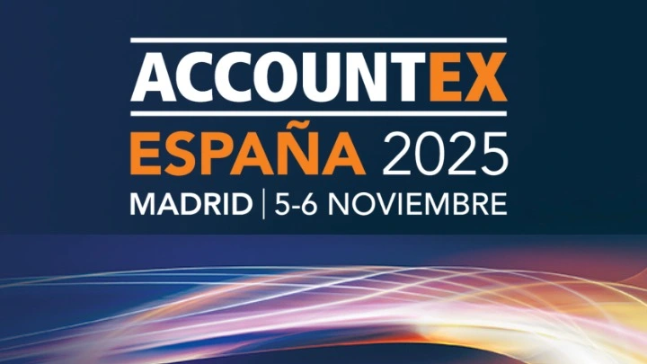 Cartel de la ferioa Accountex 2025 que tiene lugar en IFEMA Madrid.