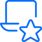 Icono ordenador con una estrella
